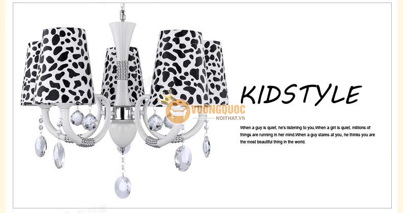 Đèn chùm trẻ em đốm bò sữa dễ thương UHS127-9